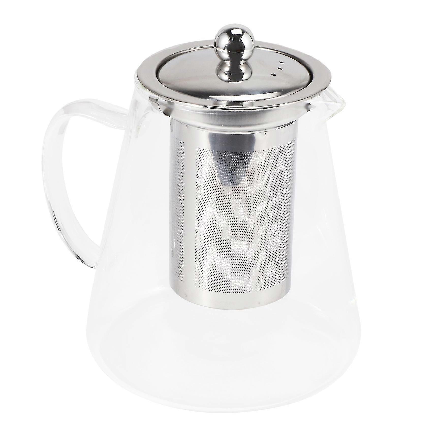 Glass Teapot With Stainless Steel Removable Infuser For Loose Leaf Tea, Tea Kettle & Infuser Coaste