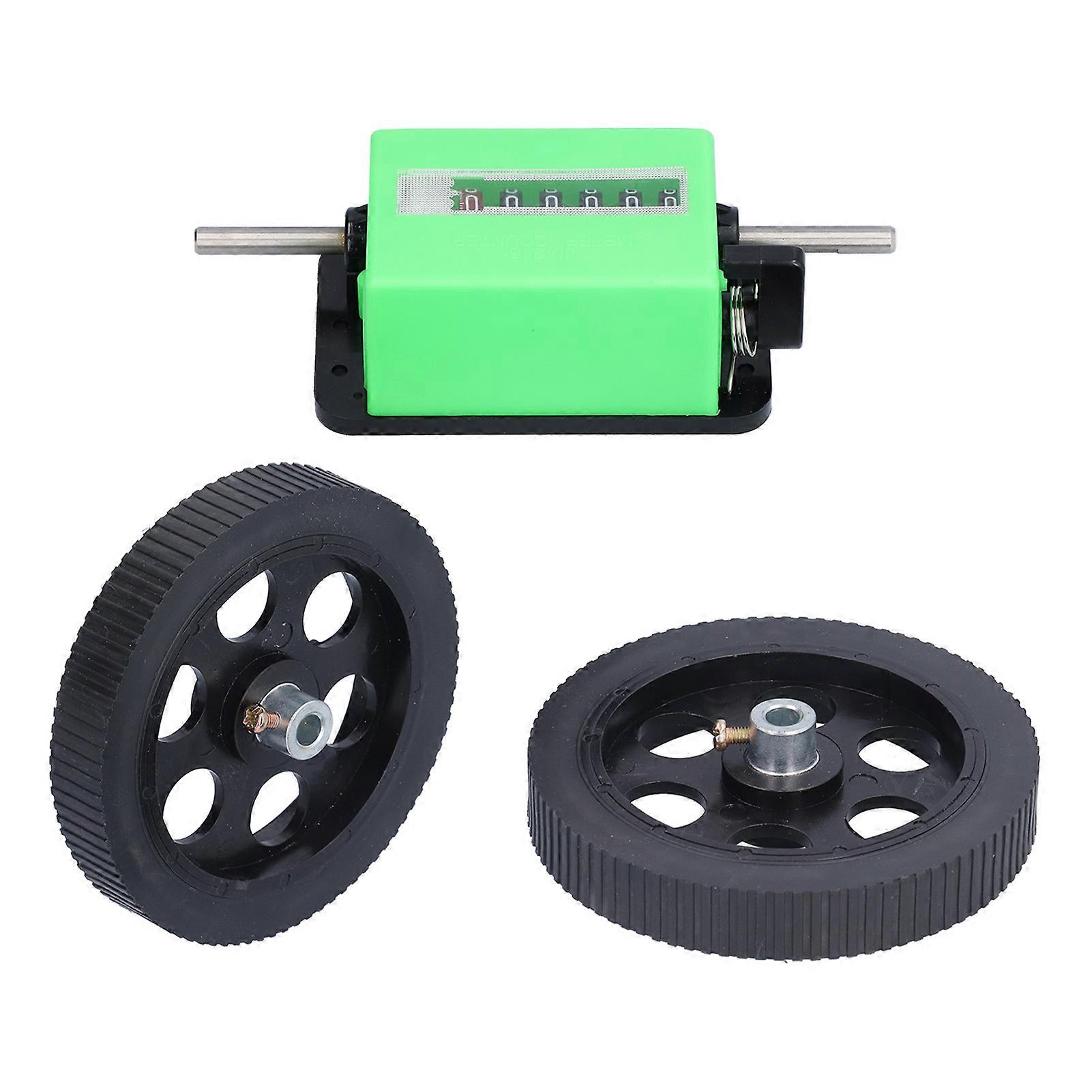Contatore di lunghezza meccanico 6 cifre Rolling Meter con gamma 0?99999.9 metri JM316