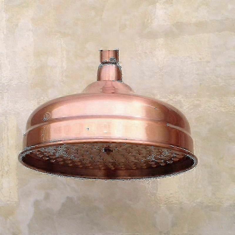 8 Inch Red Copper Antique Brass Round Shape Shower