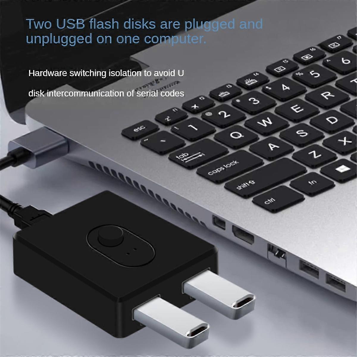 USB 3.0 KVM Switch 1X2/2X1 Switch Switcher USB Splitter Shared Controller for Laptop Computer Print