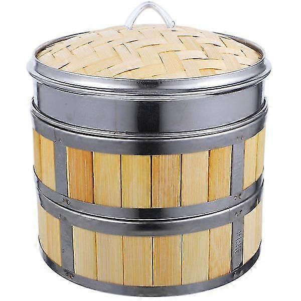 1 Set Of Kitchen Bamboo Steamer Basket Household Food Steamer Food Bun Steaming Tray For Cooking