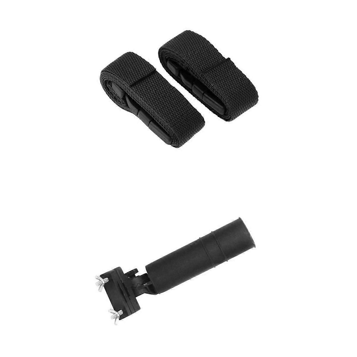 Golf Cart Stroller Adjustable Umbrella Holder Stand Clamp  & Webbing Strap