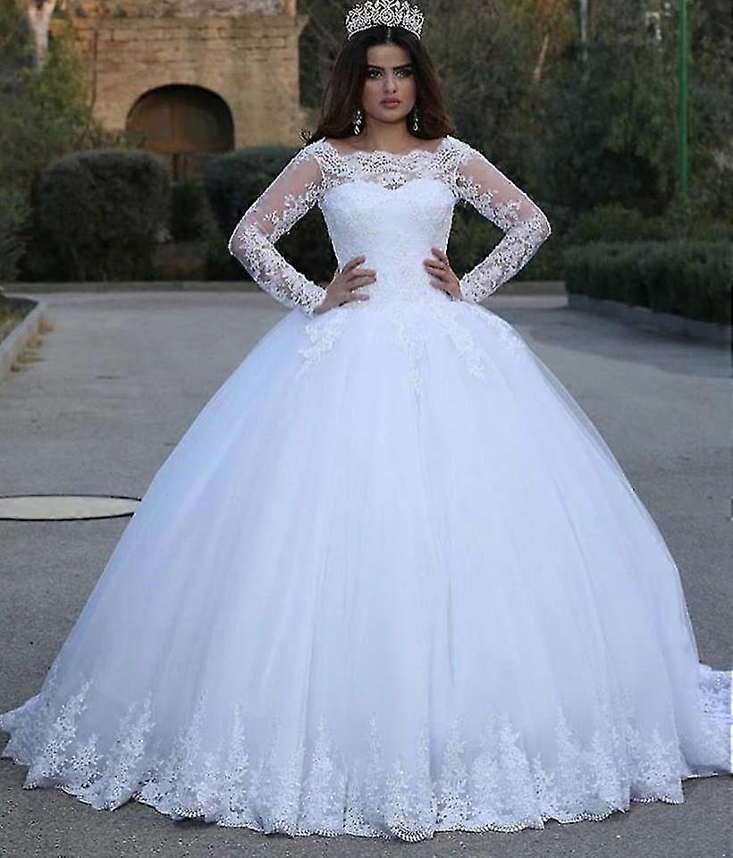 Robe de mariée en dentelle vintage blanche source transfrontalière