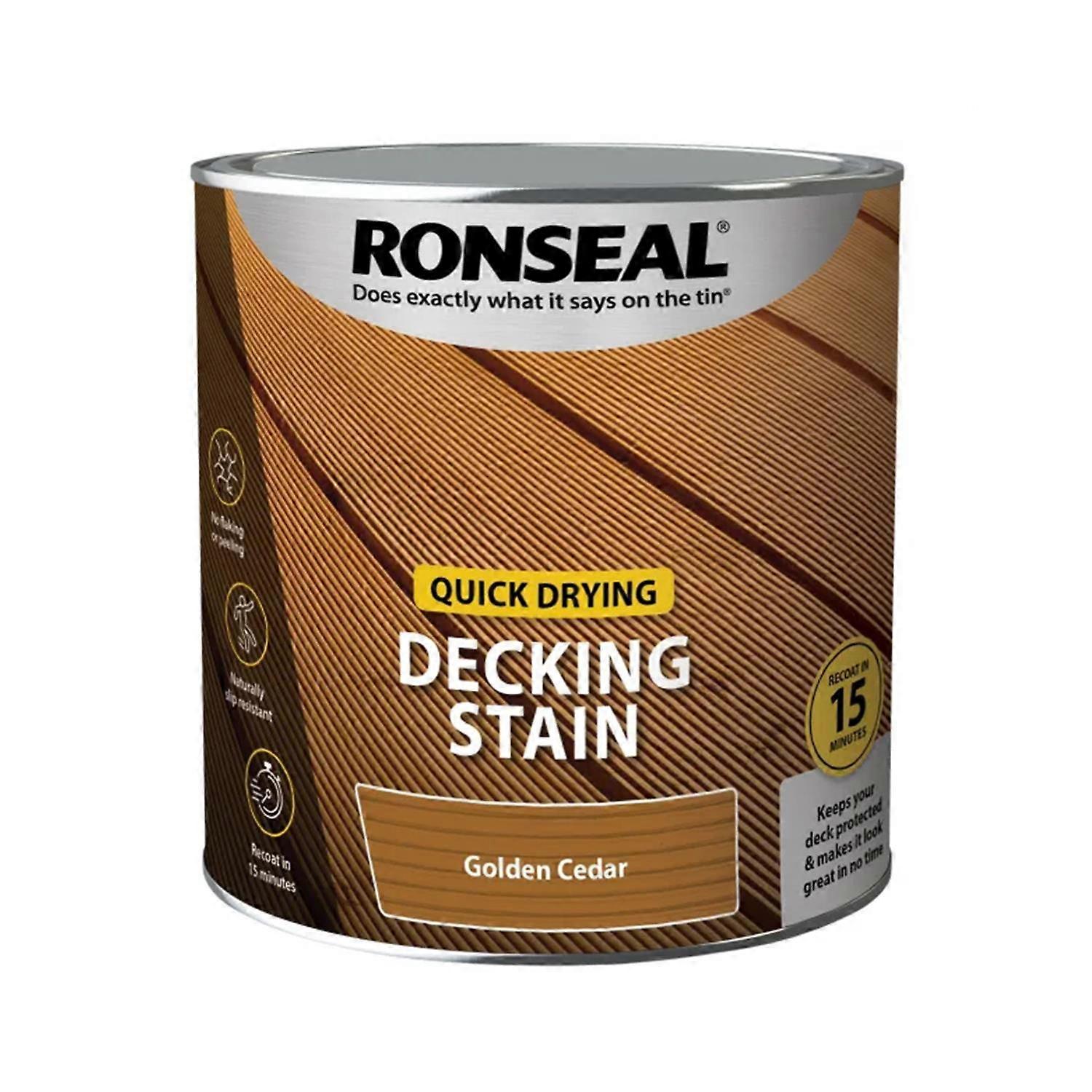 Quick Drying Decking Stain Golden Cedar 2.5 litre