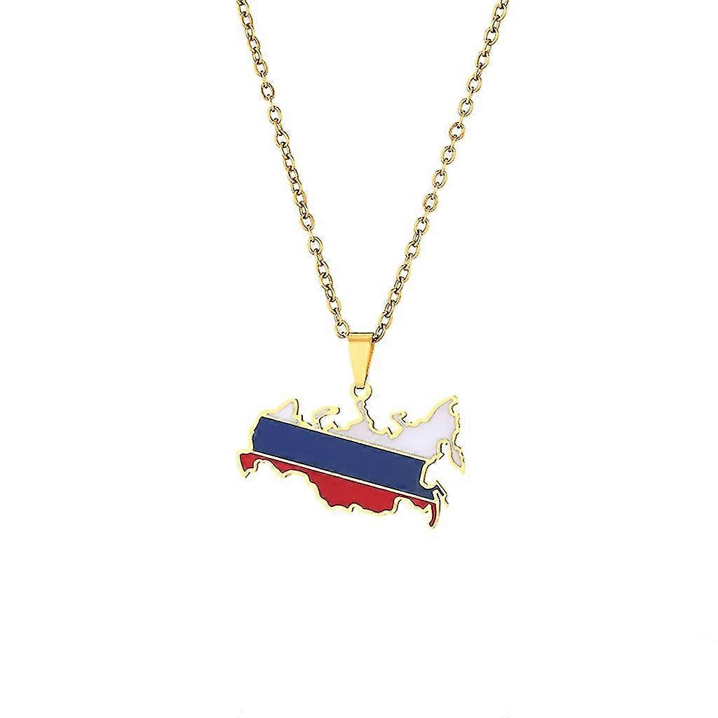 Russie Carte Collier Russie Collier Inox Russie Pendentif