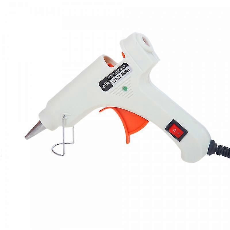 Pistolet do klejenia na gorąco o mocy 20 W z 30 wysokotemperaturowymi spustami kleju w sztyfcie