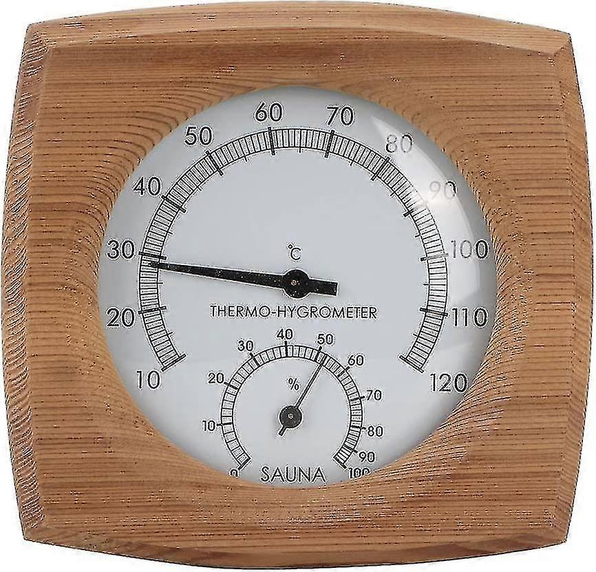 Termometer/hygrometer, Indvendig træ 2-i-1 Til sauna termo-hygrometer termometer
