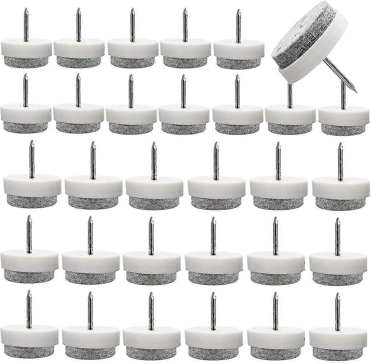 48pcs釘プラスチック家具グライド耐久性のあるフェルトスクリューグライドフェルトグライド