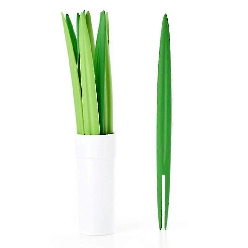 Bamboo Leaf Fruit Forks