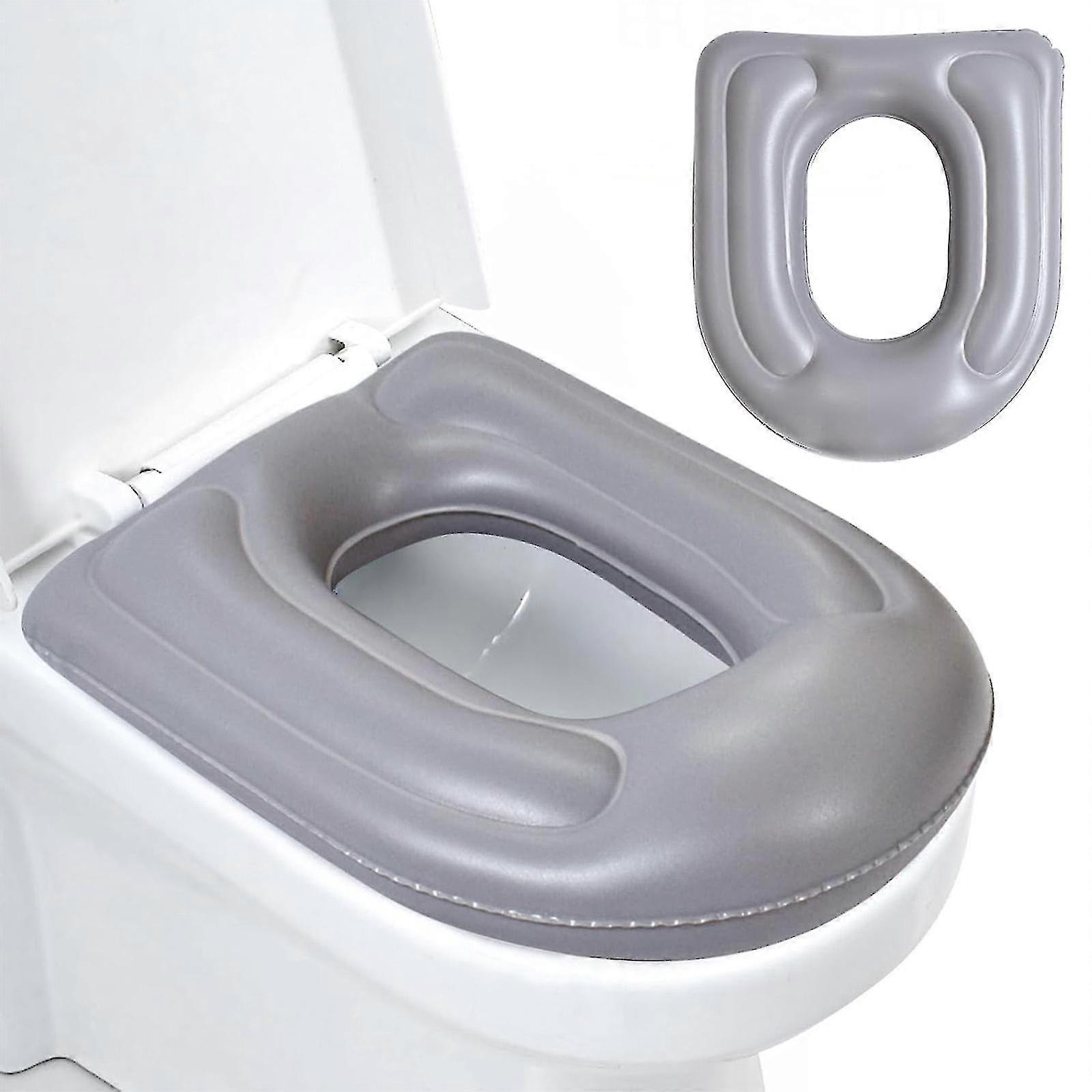 Inflatable Toilet Cushion, Height Adjustable Toilet Cushion, Pvc, With Suction Cups For Adults, Elderly, Disabled, Coccyx Pain Relief