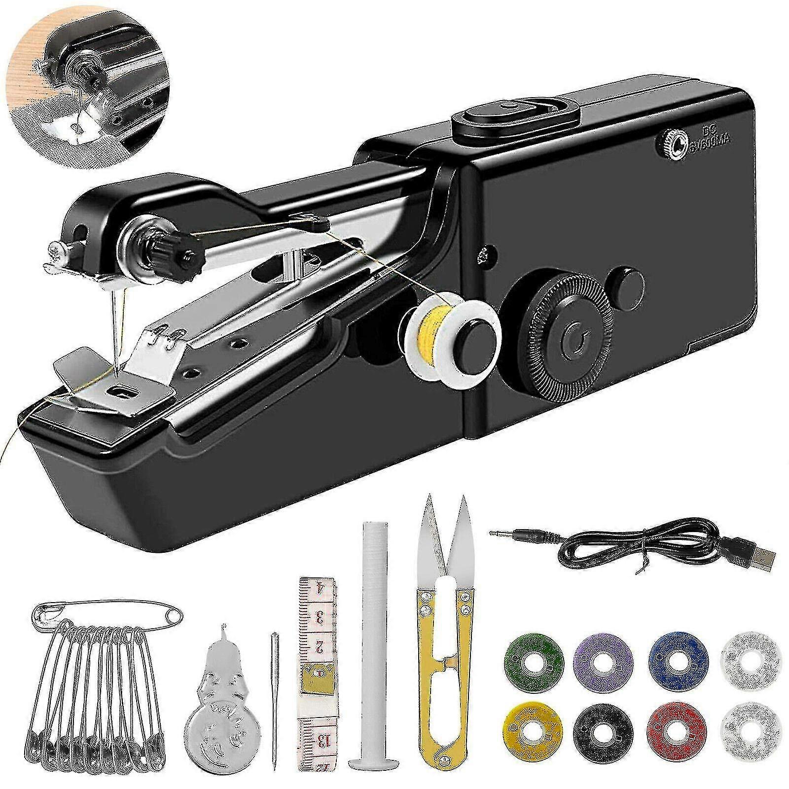 Mini Portable Handheld Sewing Machine Usb Electric Tailor Quick Stitch Householdaespa