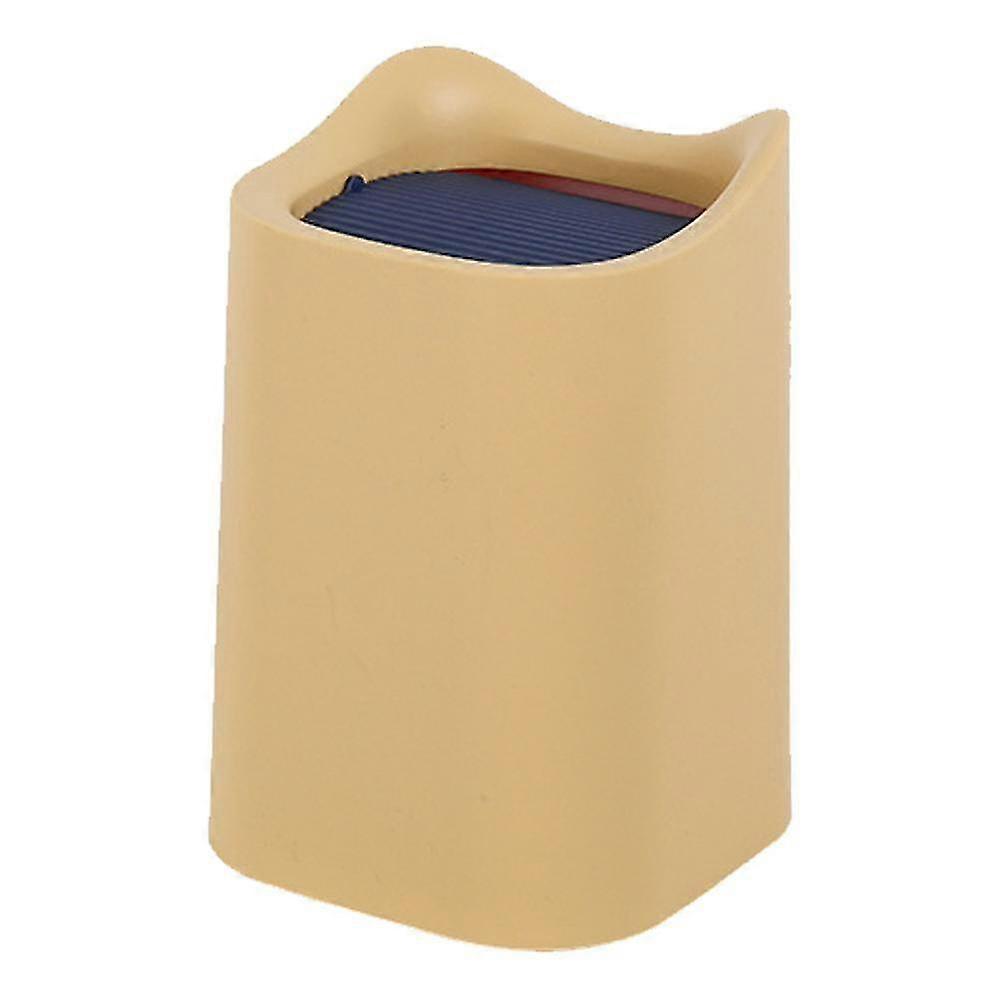Plastic Mini Wastebasket Trash Can With Lid For Bathroom Vanity, Desktop