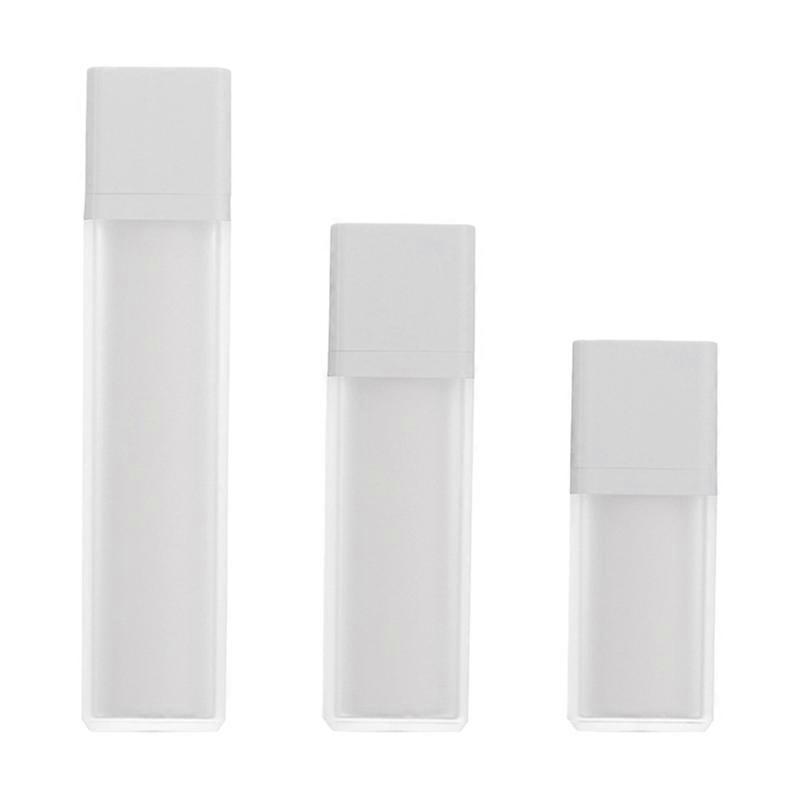 15ml 30ml Airless Pump Pojemnik kosmetyczny Matowy dwuwarstwowy zagęszczony kwadratowy balsam Pusty bezpowietrzny pojemnik