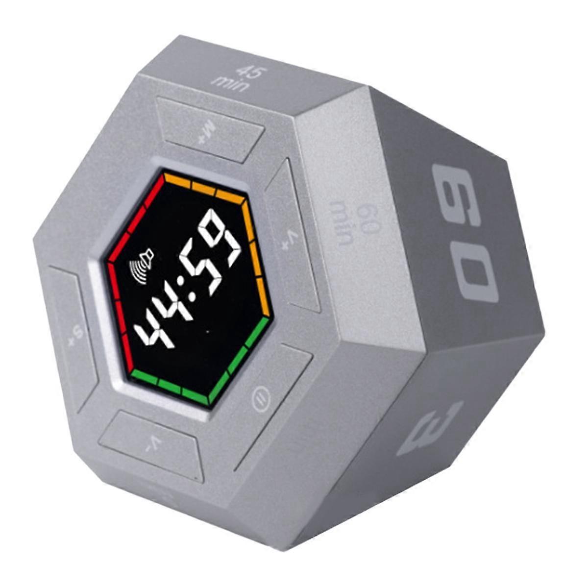 Pomodoro Timer, Productivity Timer,3, 5, 15, 30, 45, 60 Minute Preset Smart Countdown Timer, Time Management Tool Silver