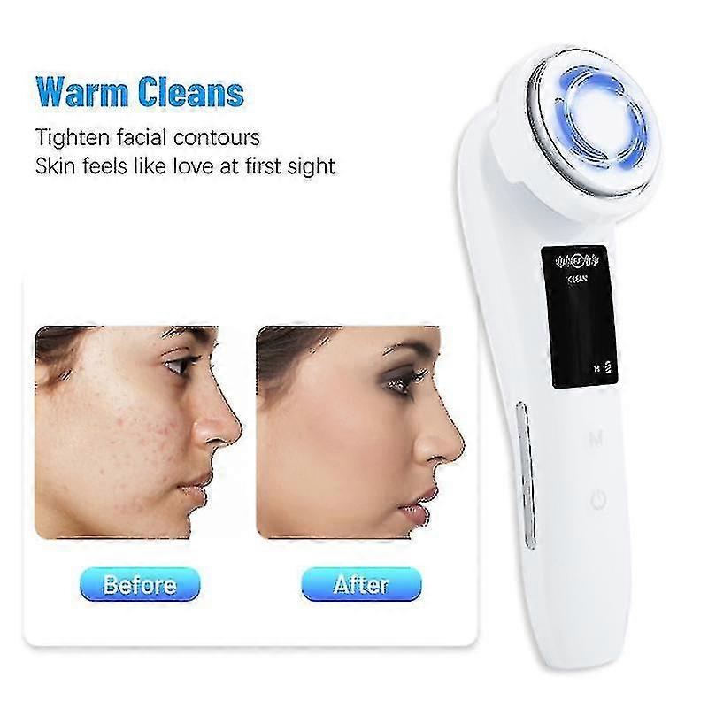 5-In-1 Skin Rejuvenation Instrument Micro-Current Color Light Introducer Temperature Sensitive Facial Care Cleansing Skin Rejuvenation Instrument, - S