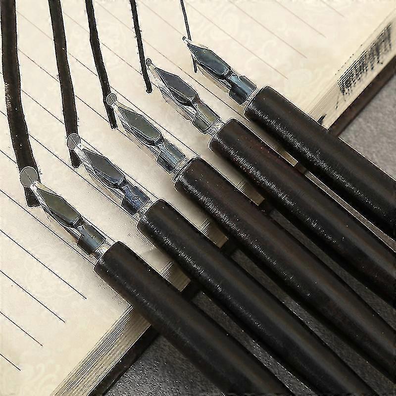 Calligraphy Pens Set -wooden Dip Pen Handcrafted Calligraphy Set  5 Pcs