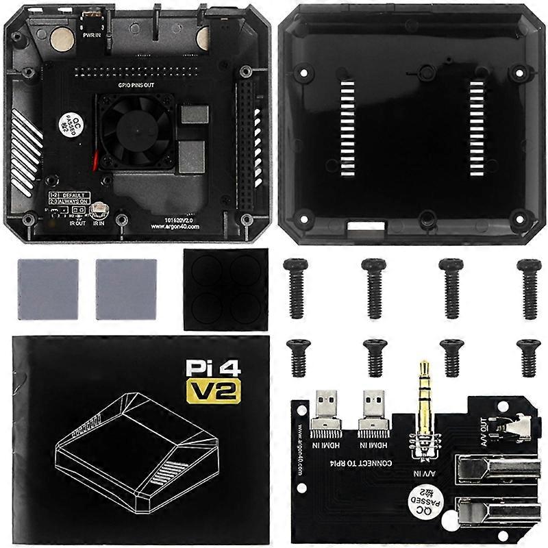 Aluminium für Gehäuse mit Safe Power Button Lüfter für Raspberry Pi 4 Modell