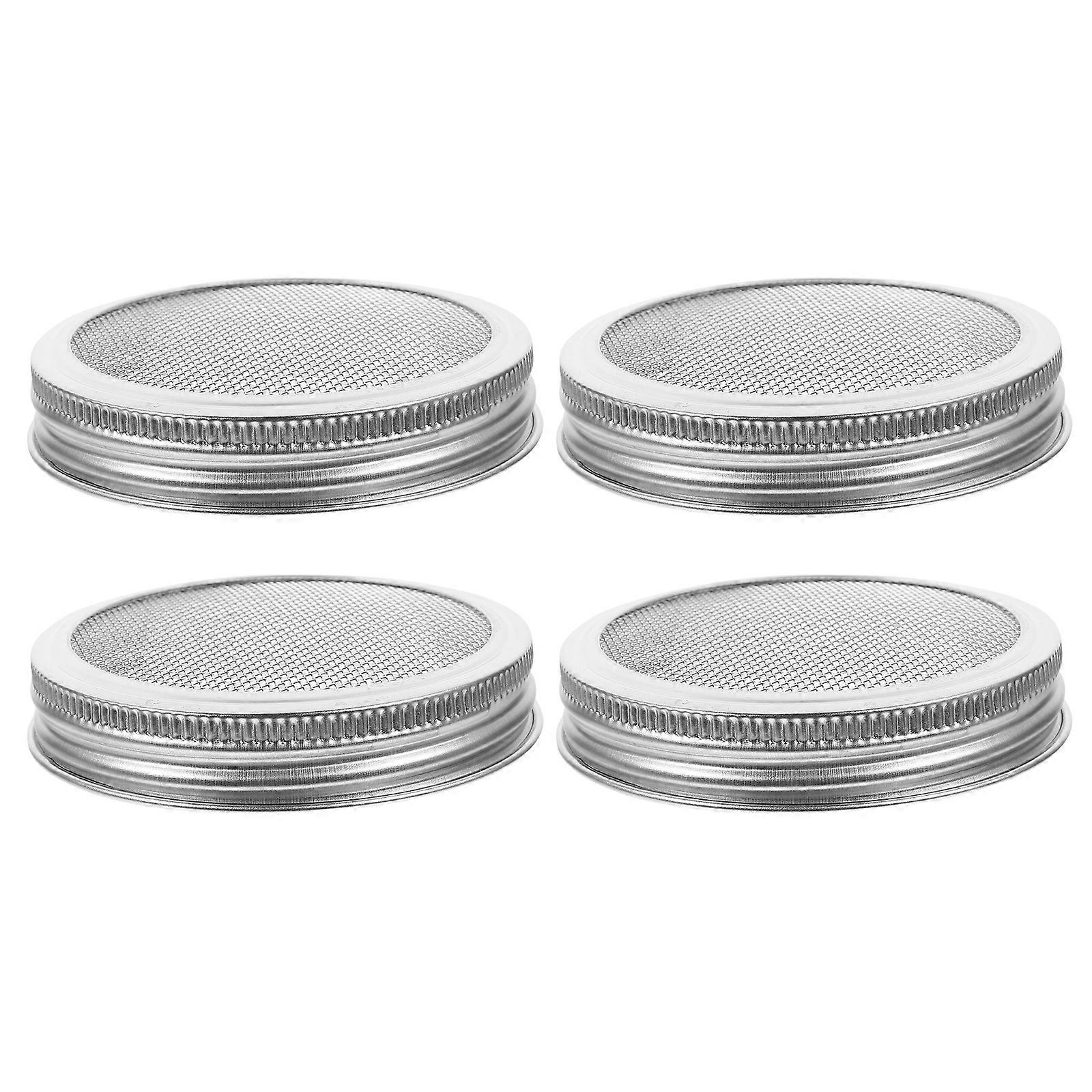 4pcs Stainless Steel Mesh Sprouting Lid Mason Jar Lids for Growing Bean Broccoli