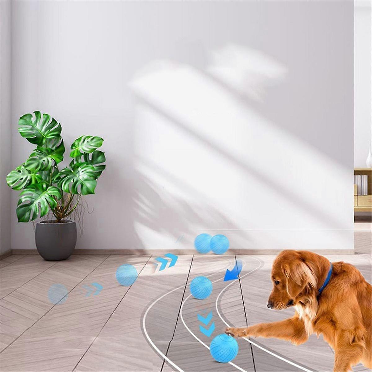 Intelligent Interactive Dog Toy Ball Active Rolling Ball for Puppy/Small Dog with LED Lights with Remote Control-Orange