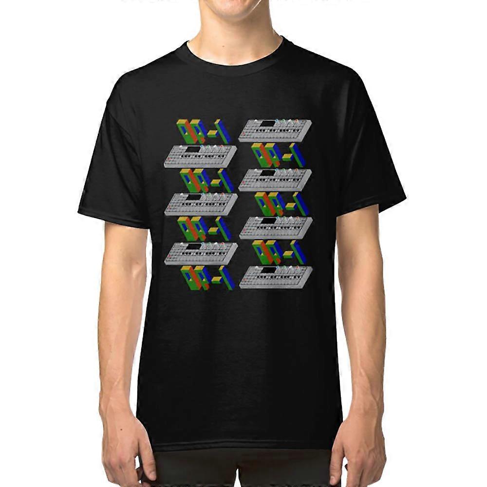 Synthesizer Op 1 retro Synthwave pattern T-shirt