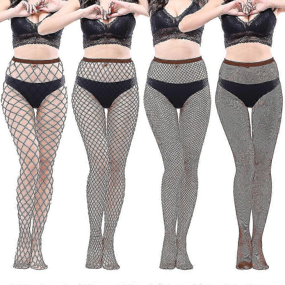 ارتفاع الخصر شبكة صيد السمك الجوارب جوارب النساء، ارتفاع الخصر شباك صيد السمك جوارب طويلة شفافة (حجم واحد)
