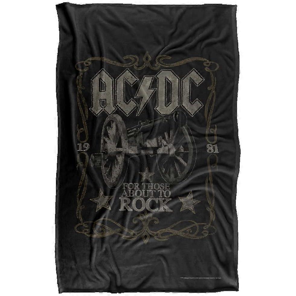 Cobertor ACDC, Rock Label, Toque Sedoso Super Macio Throw-386