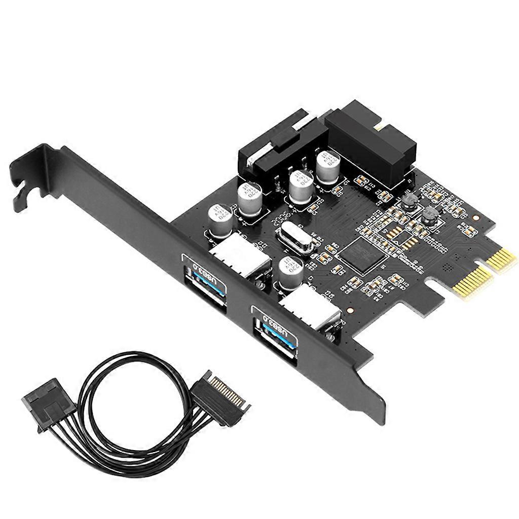 Adaptador PCI-E para 2 portas USB 3.0 Placa de expansão PCI-E com conector de alimentação de 19 pinos