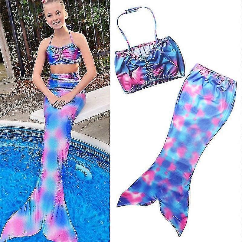 Enfants Fille Sirène Queue Bikini Set Beachwear Maillot de bain Maillot de bain Maillot de bain