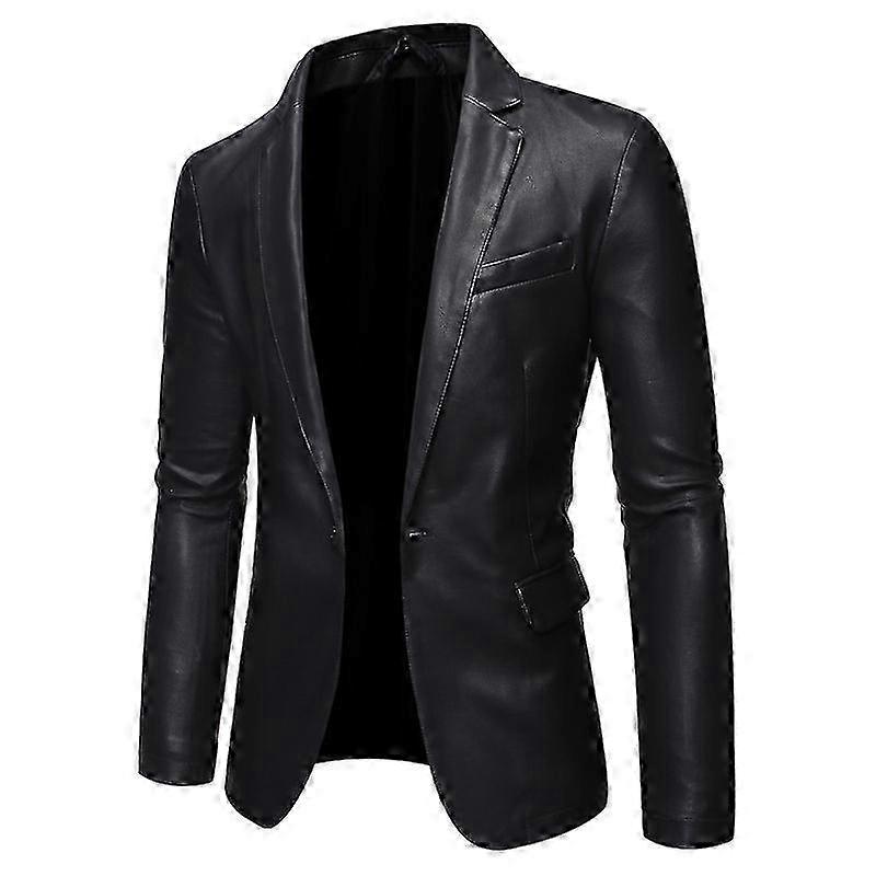 Mens Leather Blazer Leather Casual Blazer Jacket For Men