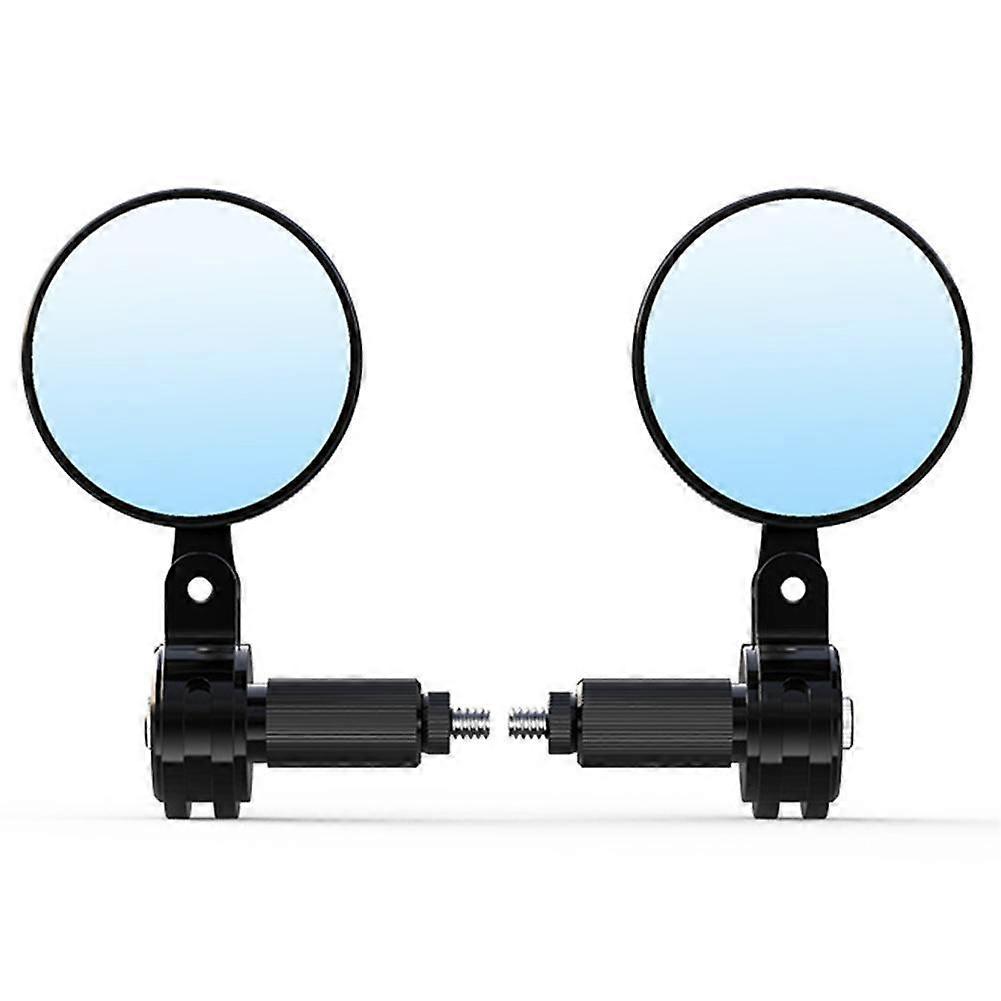 2PCS Motorcycle Universal CNC Aluminum Rear View 3" Handle Bar End 7/8" Mirrors Motorbike Moto Rearview Mirror Side View Mirrors