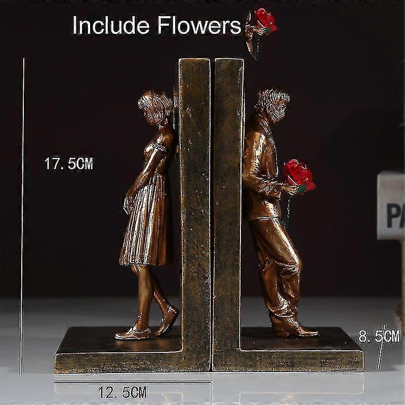 פסל פסלון בנקסי קצוות ספרים קצוות דקורטיביים מדף ספרים עיצוב תואם חדר שינה תצוגת ספרייה שולחן עבודה