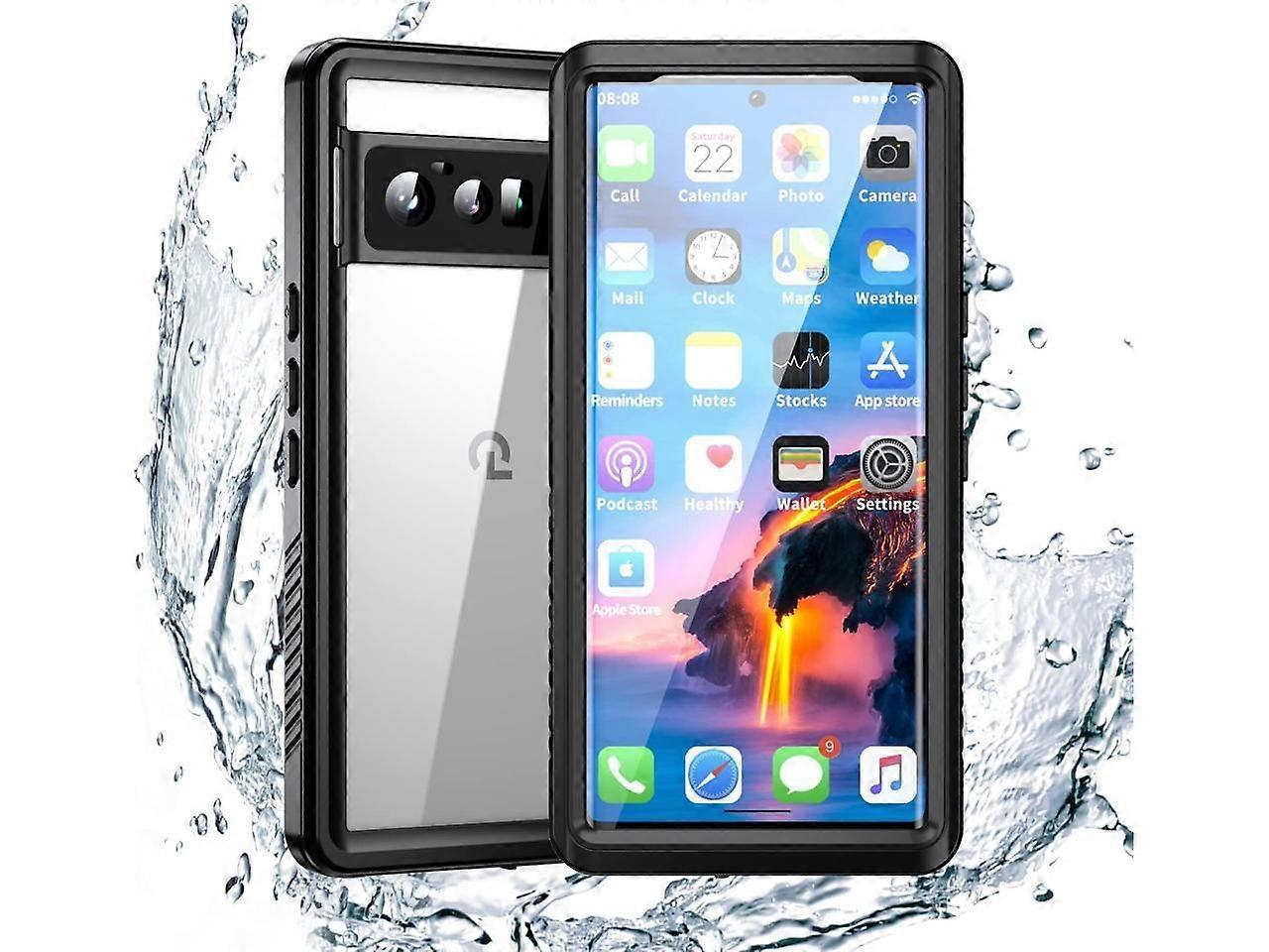 Google Pixel 6 Pro Case, Waterproof Shockproof Clear Protective Case with Built-in Screen Protector, Full Body Case Slim Cover for Pixel 6 Pro 6.71 In