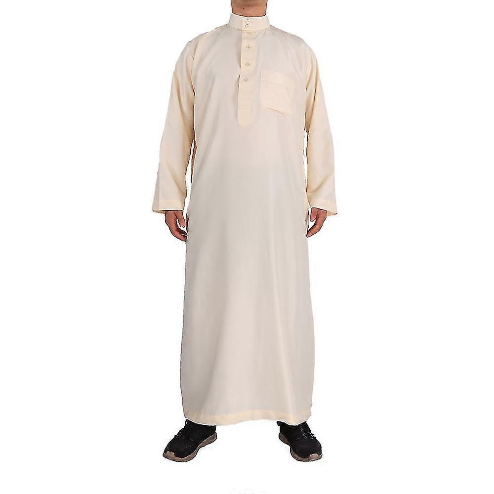 رجالي اسلامي سعودي مسلم رداء طويل دبي عربي بلوزة توب ثوب ملابس قفطان