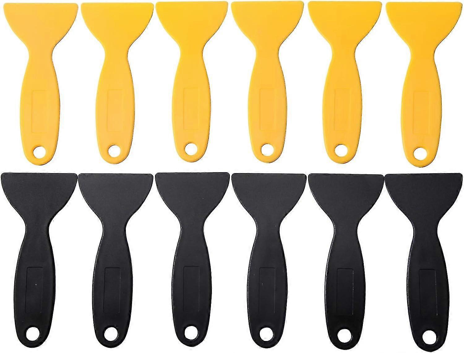 12 pcs Plastic Scraper Putty Knife Wall Filler Tool Flexible Paint Kit