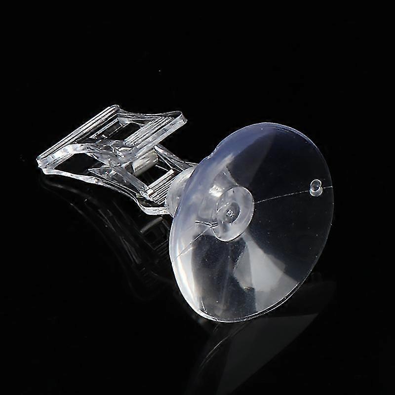 Clip pubblicitaria con ventosa in plastica trasparente, clip trasparente con ventosa