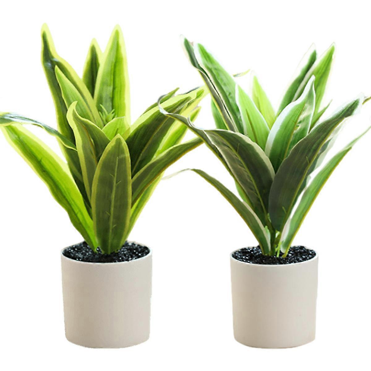 2-pack simulated green plant pots, creative interior decoration