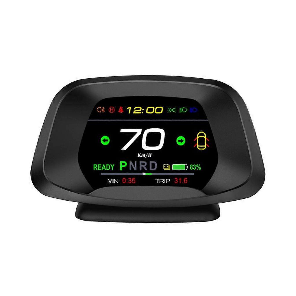 For Model 3 / Y HUD-Head Up Display Digital GPS Speedometer Overhastighets Alarmmåler