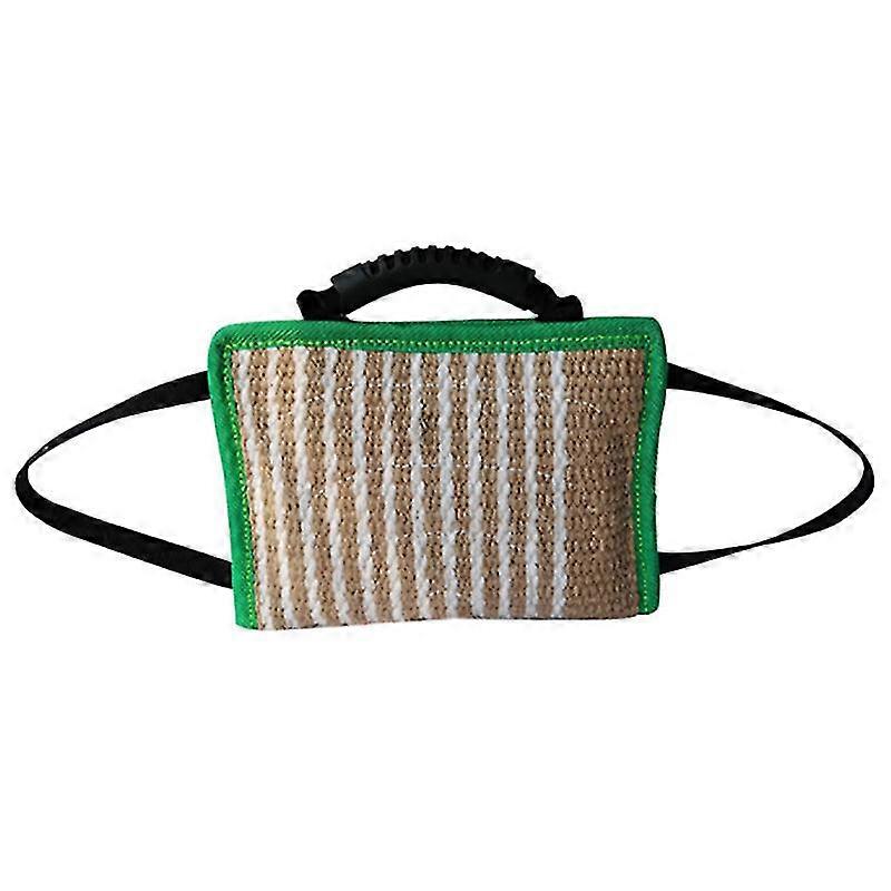 Dog Tug Toy - Tug Of War Dog Toy With Handles - Best For Puppy Training Interactive Play - Jute Bite Pillow For Medium To Large Dogs