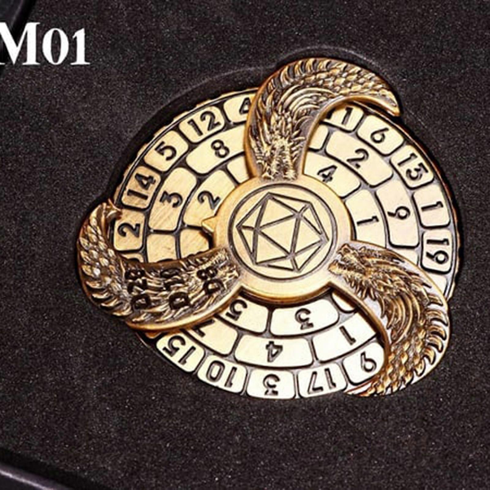 Zaruri D&D 7-în-1 Metal Fingertip Gyro pentru temnițe și dragoni Spinner Dice Nou