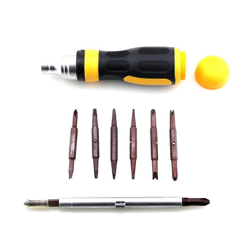 19-in-1 Multifunctional Ratcheting Multi-Bit Screwdriver Set with Bits Storage