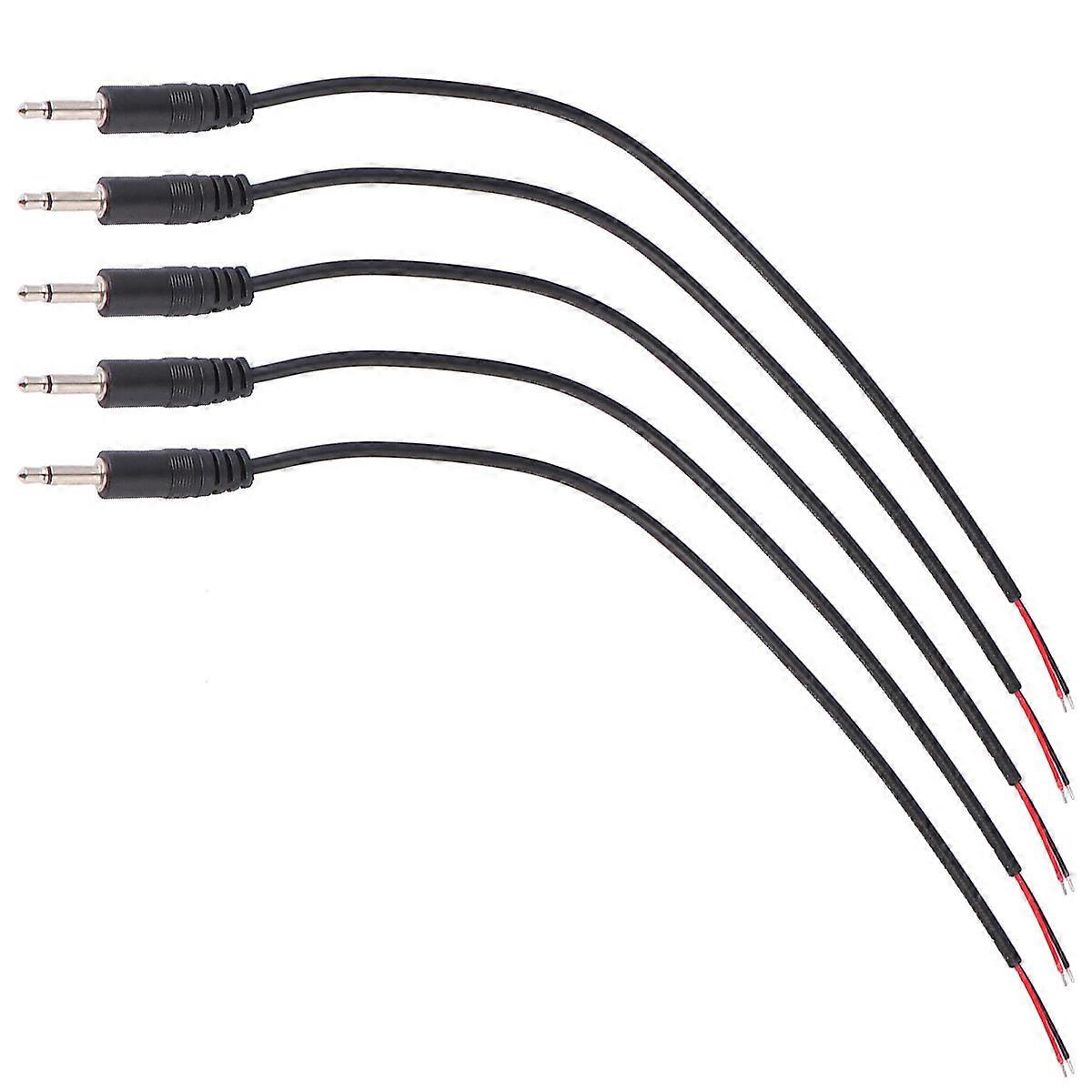 10 Pcs Microphone Adapter Bare Wire Open End 3.5mm Plug Jack Connector Speaker Audio Cable