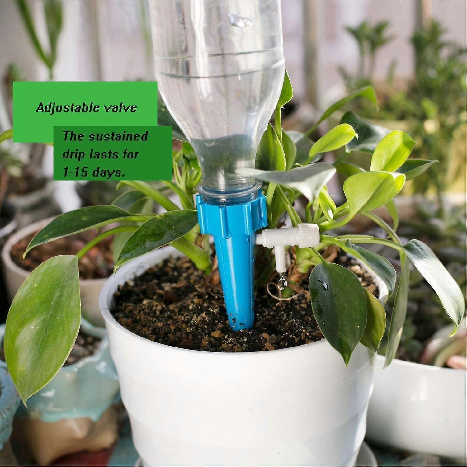 4-Pack Self-Watering Plant Spikes – Automatic Drip Feeders With Adjustable Valve For Potted Plants-487781