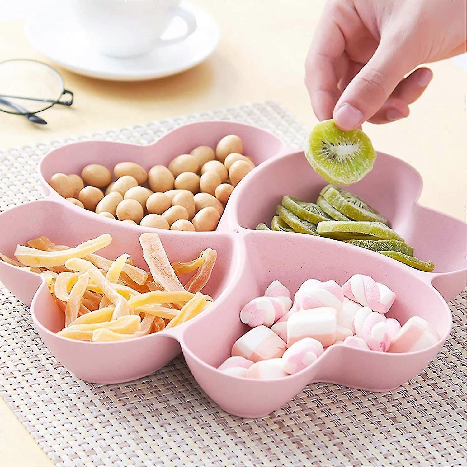 Heart-shaped Platter Bowl Set Tray And Platter Are Perfect For Potato Chips And Dipping Sauce, Condiment Set Is Perfect For Nuts, Candy, Fruit, Appeti