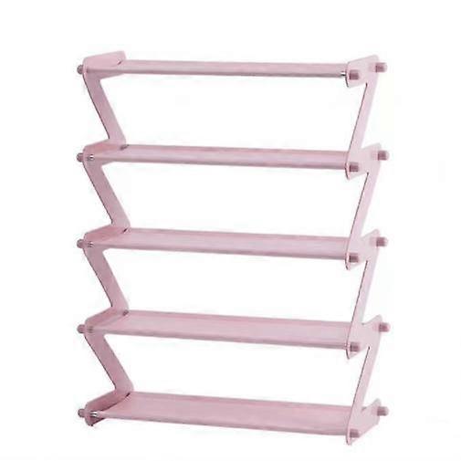 5 Tier Shoe Rack Organiser Z Shape Storage Unit Quick Assembly