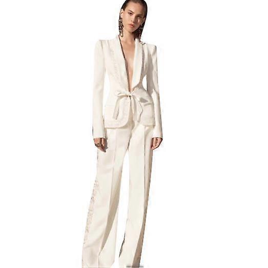 Women's Blazer Suits Two Piece Solid Pant Suit for Women