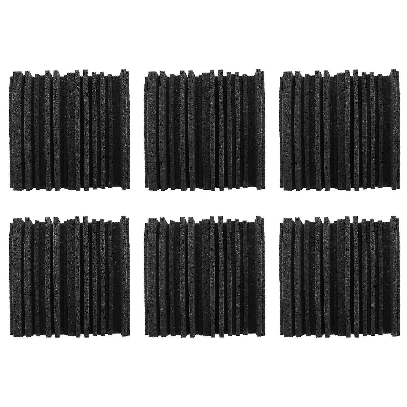 6PCS Soundproof Wall Panel Sound-absorbing Tile Noise Reduction Wall Panel
