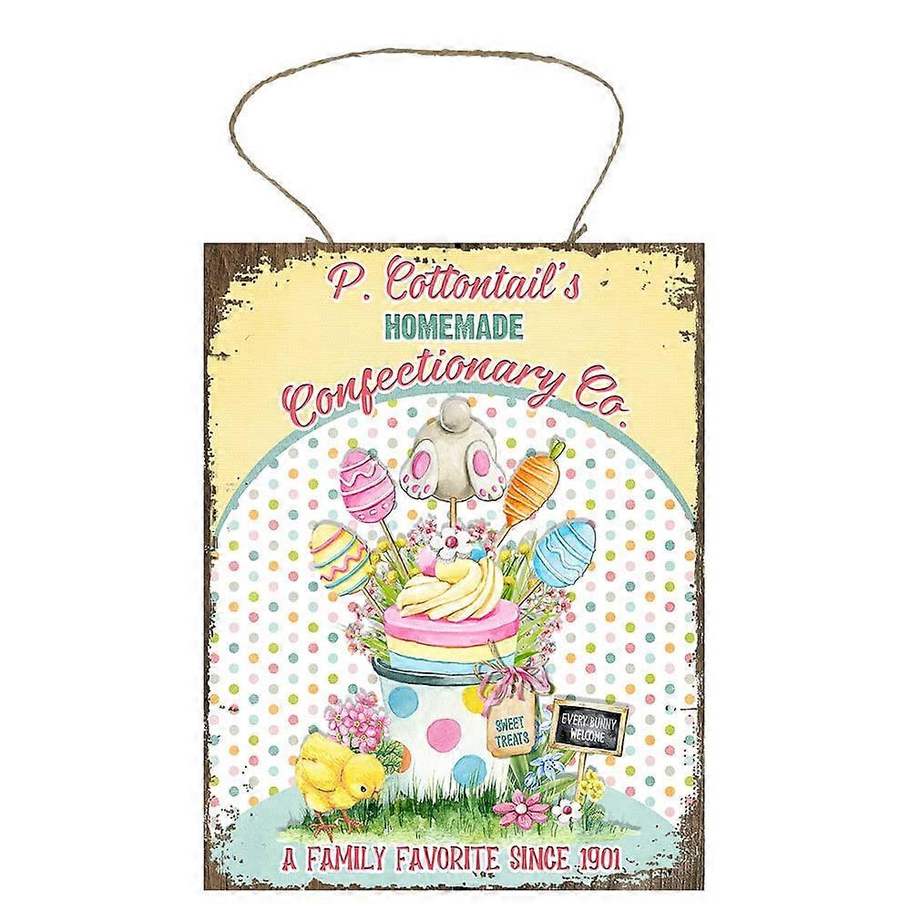 Cottontail Confectionary Easter Printed Handmade Wood Sign