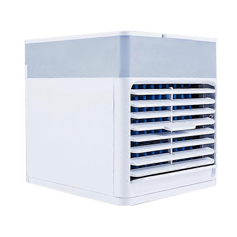 Air Cooler Ultra-quiet Multifunction Portable Three Gear Desktop Fan Humidifier with Colorful Night Light for Home Qinhai