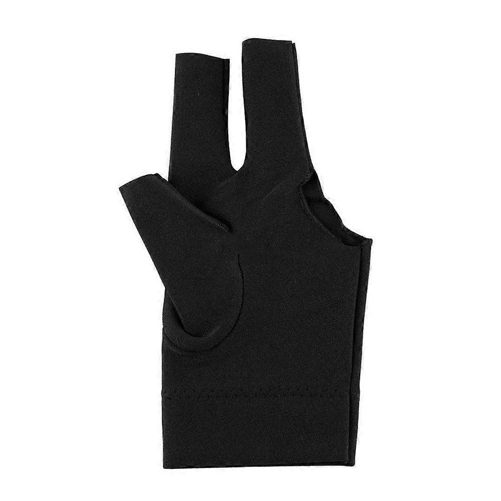 QingHai 1Pc Spandex Snooker Billiard Cue Gloves Pool Left Hand Open Three Finger Glove