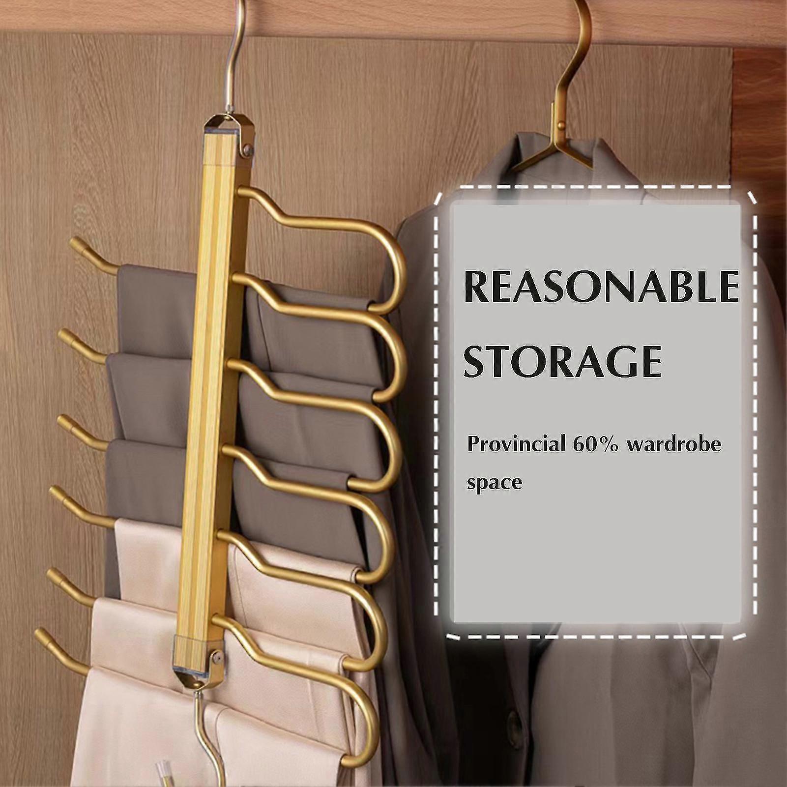 Over The Door Double Hangers Space Saving Foldable Pants Hanger Suitable For Scarf Towel Shawl